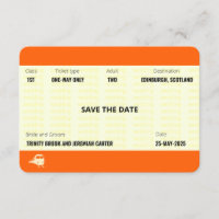 Train Ticket Inspired | Wedding Save the Date