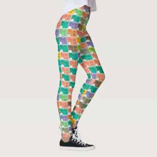 Train ticket montage leggings