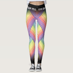 Train Till You Drop Rainbow/Black Leggings