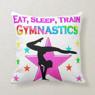 TRAIN TO BE A GYMNASTICS CHAMPION CUSHION