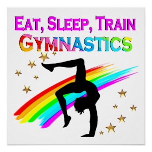 TRAIN TO BE A GYMNASTICS CHAMPION POSTER