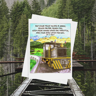 Train to Heaven Personalised Father's Day Card