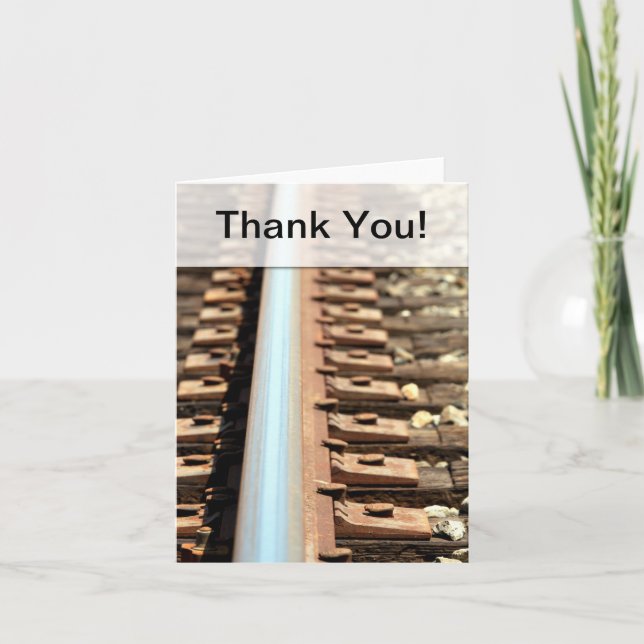Train Track Thank You Card (Front)