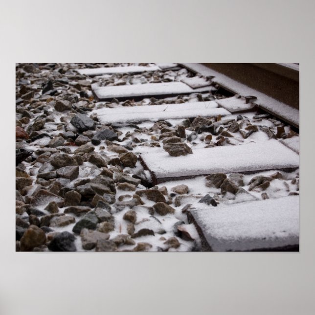 Train Tracks in Snow Poster (Front)