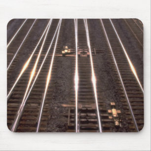 Train tracks mouse mat