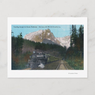 Train Travelling through the Northwest Postcard