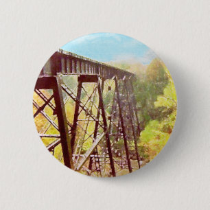 Train Trestle 6 Cm Round Badge
