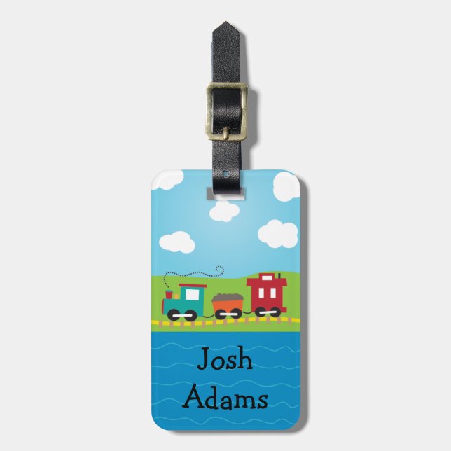 Train Trip Bag Tag (Front Vertical)