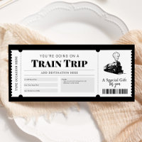 Train Trip Boarding Pass Ticket Gift Voucher
