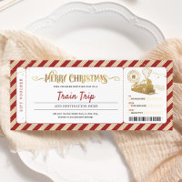 Train Trip Christmas Boarding Pass Gift Ticket