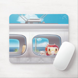 Train Trip with Cat Mouse Mat
