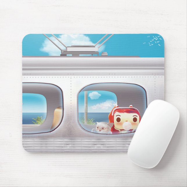 Train Trip with Cat Mouse Mat (With Mouse)