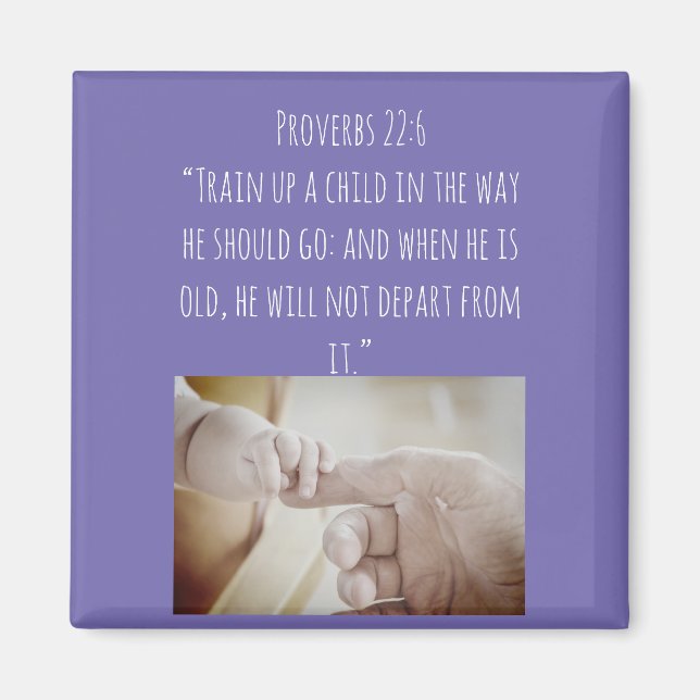 Train Up A Child Bible Quote Magnet (Front)