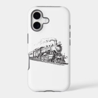 Train Vintage Graphic Design Sketch Retro Steam