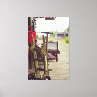 Train Vintage railway platform Canvas Print