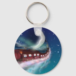 Train Voyage to the Moon Key Ring