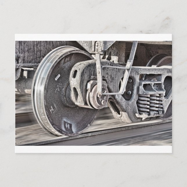 Train Wheels Postcard (Front)