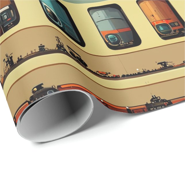 Train Wrapping Paper (Roll Corner)
