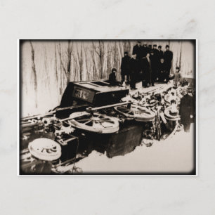 Train Wreck at Harbour Beach Michigan Postcard