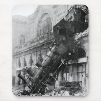 Train Wreck at Montparnasse 1895 Mouse Mat