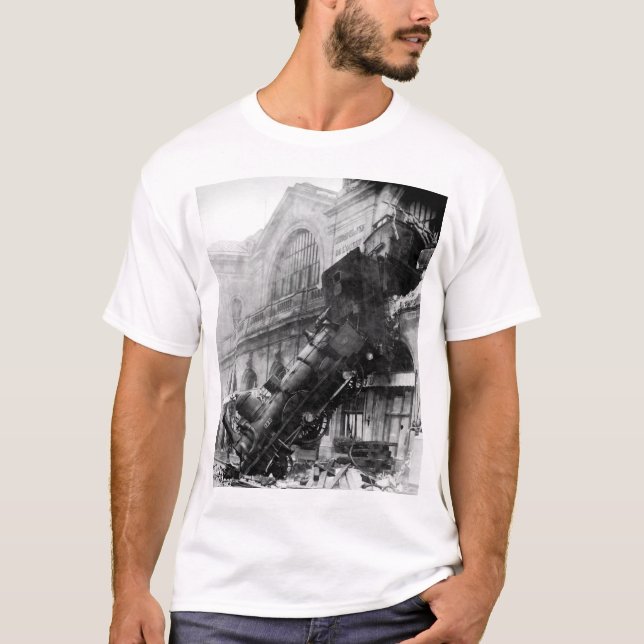 Train wreck at Montparnasse, 1895 T-Shirt (Front)