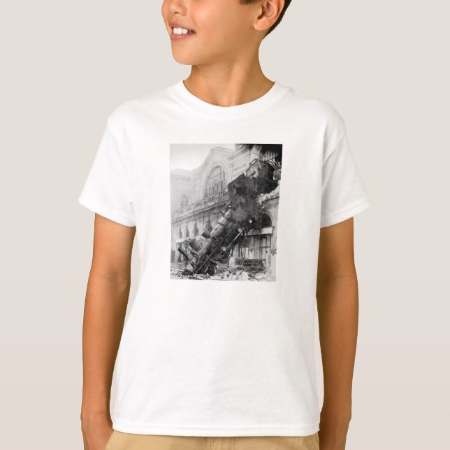 Train Wreck! Vintage Steam Locomotive T-Shirt (Front)