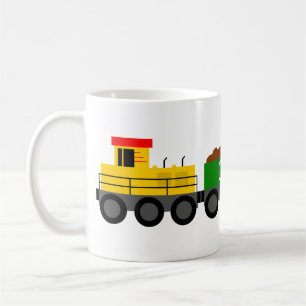 Train yellow coffee mug