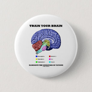 Train Your Brain Eliminate Sensation Of Fatigue 6 Cm Round Badge