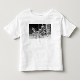 Trained Deer Harnessed to an Odd Sleigh on Wheel Toddler T-Shirt