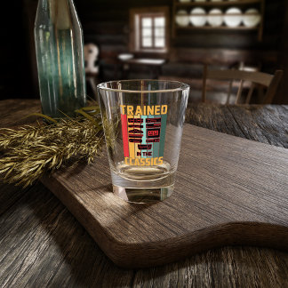 Trained in the Classics - Retro Video Game Shot Glass