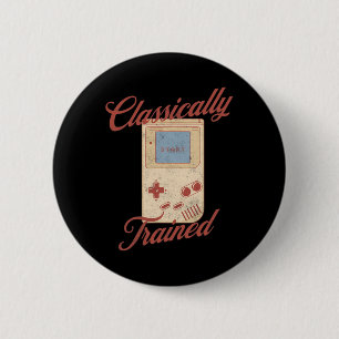 Trained Vintage Retro Video Game Handheld Games 6 Cm Round Badge