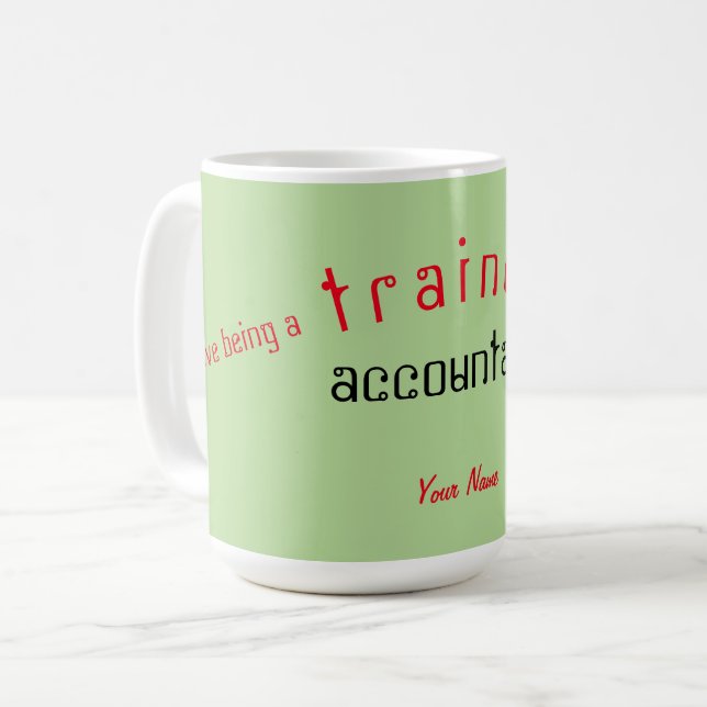 "TRAINEE ACCOUNTANT" COFFEE MUG (Front Left)