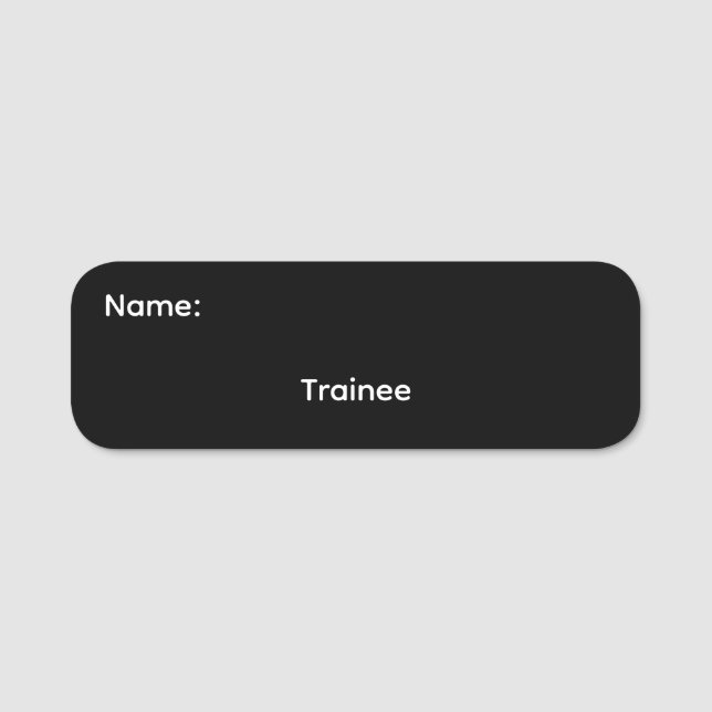 Trainee Classic Name Tag Magnetic (Front)
