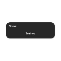 Trainee Classic Name Tag Pinback
