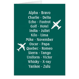 Trainee Pilot Phonetic Aviation Aeroplane Alphabet