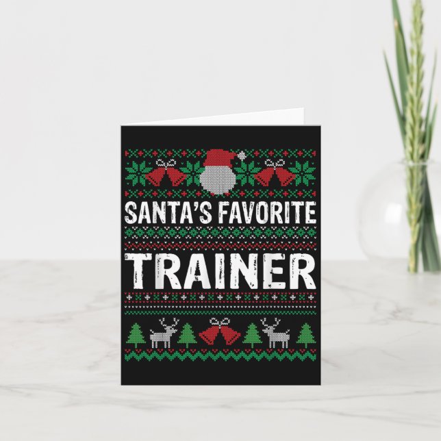 Trainer Christmas - Santas Favourite Trainer Xmas  Card (Front)