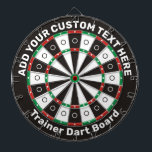 Trainer Dartboard with custom text<br><div class="desc">Trainer dartboard with standard colours and two custom text areas. See how close you can get to those dots.</div>
