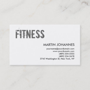 Trainer Grey Black White Dynamic Business Card