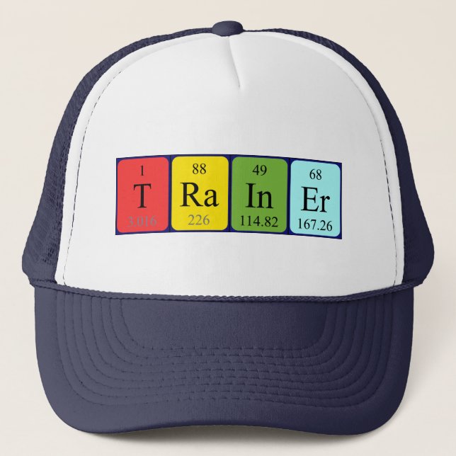 Trainer periodic table name hat (Front)