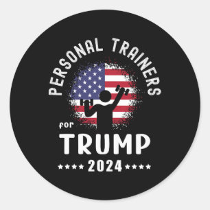 Trainers For Trump 2024 American Flag Vote Trump Classic Round Sticker