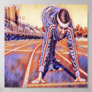 Training athlete poster
