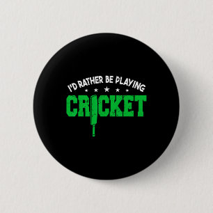 Training Cricket Player Cricket Men 6 Cm Round Badge