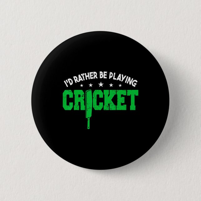 Training Cricket Player Cricket Men  6 Cm Round Badge (Front)