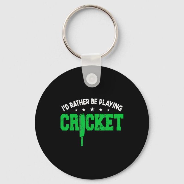 Training Cricket Player Cricket Men  Key Ring (Front)