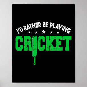 Training Cricket Player Cricket Men  Poster
