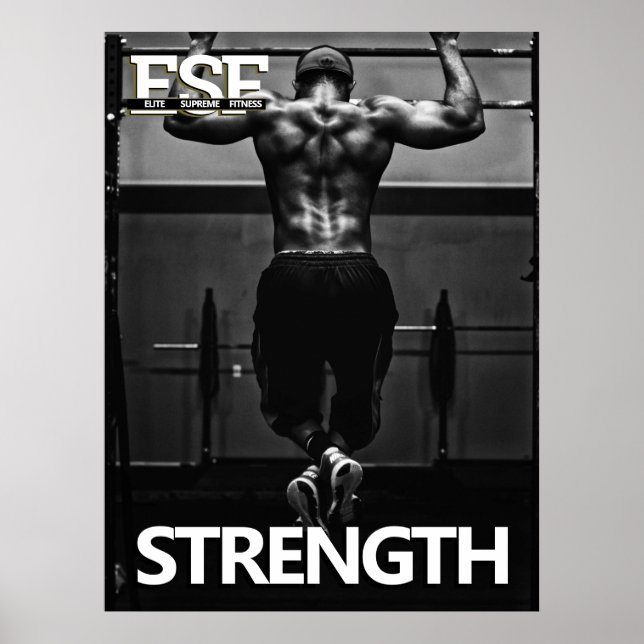 Training Fitness Business Logo Strength Poster (Front)