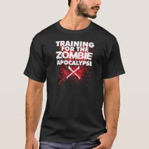 Training for the Zombie Apocalypse funny Zombie Hu T-Shirt