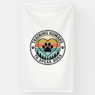 Training Humans to Speak Dogs Vintage Paw Badge_1 Banner