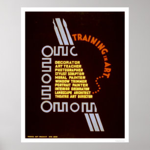 Training In Art 1937 WPA Poster