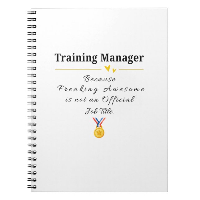 Training Manager Notebook (Front)